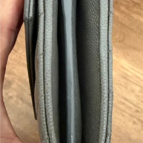 SOLD Yves Saint Laurent Gray Leather Clutch - Picture 11 of 14